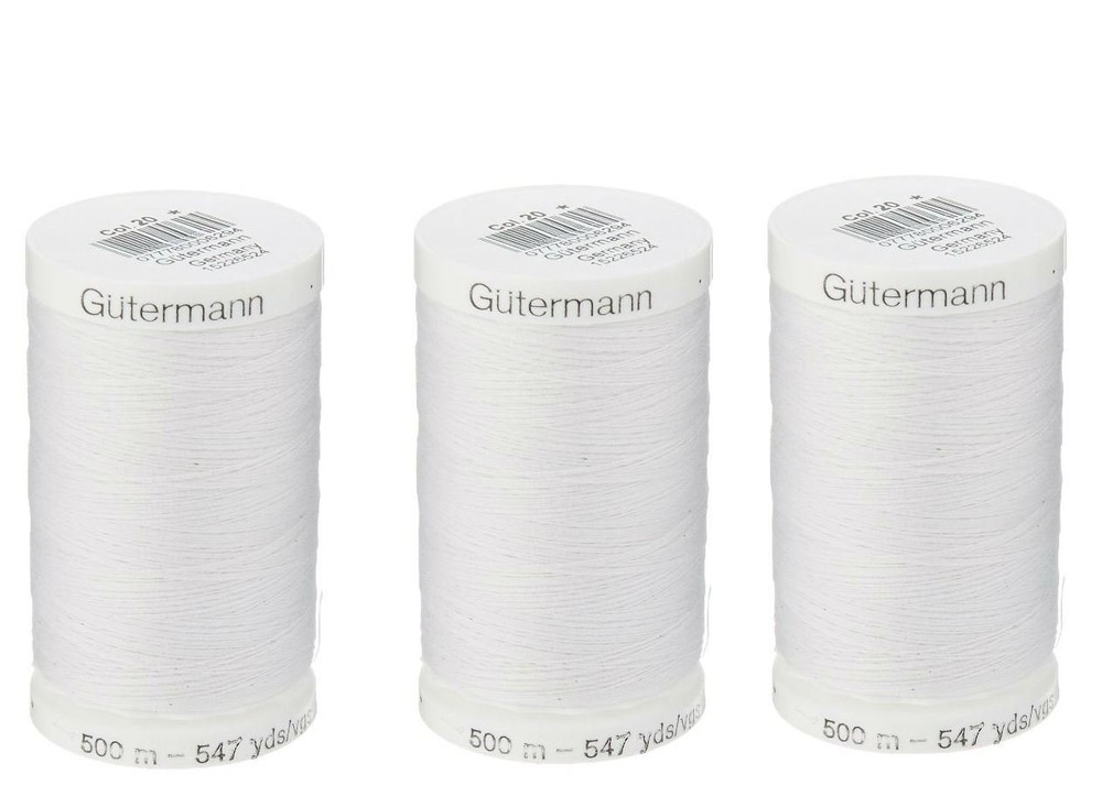 Sew-All, All PurposeThread 547 Yards-Black GUTERMANN Thread 547 yards, White