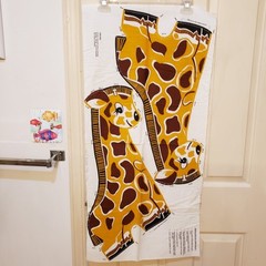 Vintage Giraffe Pillow Fabric Panel for 21″ x 11″ Pillow