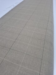Fintes Newcastle Wool Suiting Fabric Beige Herringbone Italy 5 Yd Tailoring