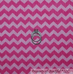 BonEful Fabric Cotton Quilt VTG Pink STRIPE Girl Chevron Calico Blender LM SCRAP