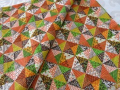 Vintage Fabric Faux Patchwork Cheater Cloth Multi Colored, 3 1/2 YDS, 44″ WIDE