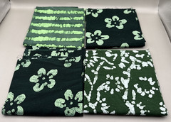 16 Batik Cotton Fabric Fat Quarters Red Blue Green Purple