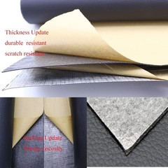 Update Self Adhesive Faux Leather Sheet Vinyl Upholstery Leather Fabric Mater…
