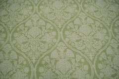 Bickleigh Pear Green Cream Printed Floral Damask Covington Fabric