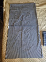 Cotton Duck Canvas Fabric Navy 52×90″ White Stripe 60×110″ READ 5+yards