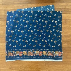 Atelier Vintage Navy Floral Fabric (1981) for Home Decor | 2 yards narrow width