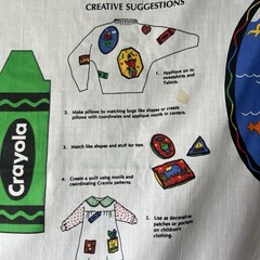Vintage Wamsutta Appliqués Crayola Kids Crayons Animals Binney & Smith *Read*