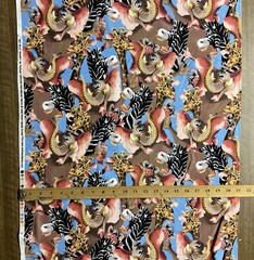 HILARIOUS WILD SAFARI ANIMALS FLANNEL FABRIC FQ