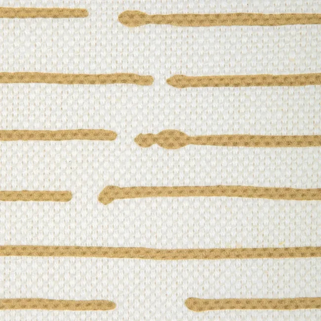 Caroline Cecil Painterly Lines Print Fabric- Ink Stripe / Cognac Oyster 0.70 yds