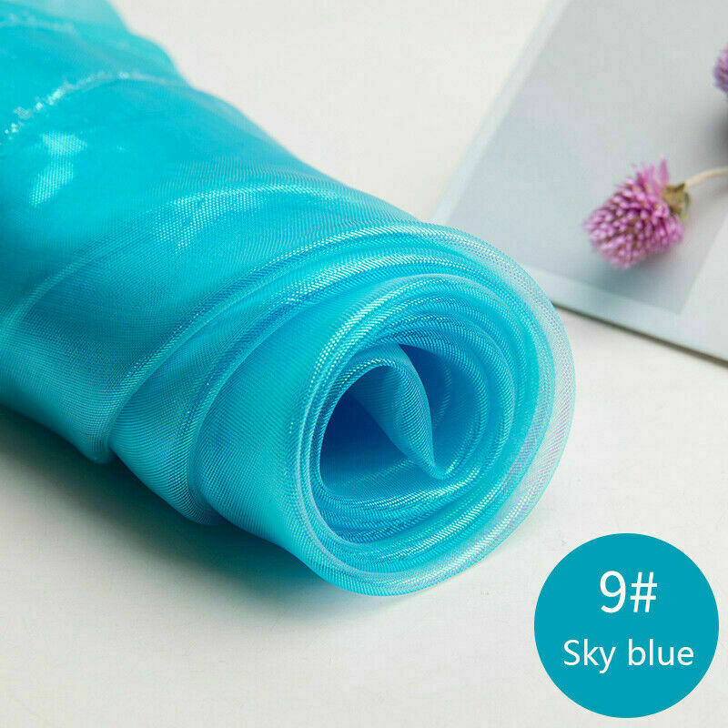 Two Tone Sheer Organza Fabric Voile Iridescent Crinkle Crafts Wedding Cloth SHP