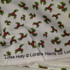Lotsa Holly Loralie Harris Loralie Designs Fabric Cotton White 4.11 Yd 44” Wide