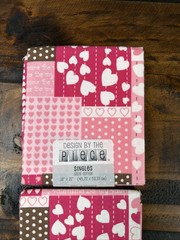 Design By The Piece Singles Pink Heart Fat Quarters, Multicolor Lot Of 3