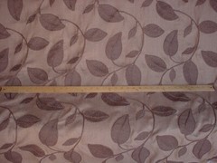 1-1/4Y 3614 Kravet Embroidered Leaf Vine Crewel Mocha Upholstery Drapery Fabric
