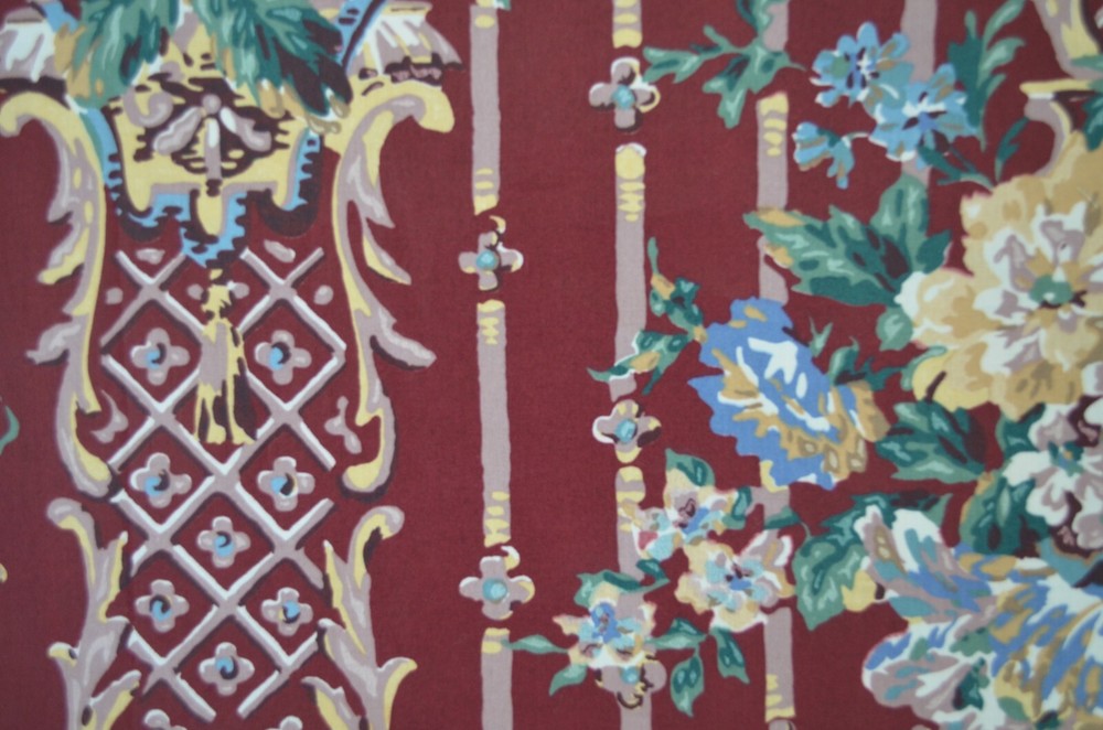 Vintage Floral Chintz / 23 yds avail / 100% Cotton / Victorian Cottagecore