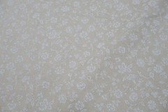 Wamsutta Fabric 100% Cotton YARDAGE Country Pleasures White on Cream Floral