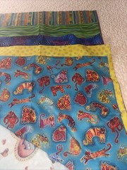 12 FQ Vintage Laurel Burch 100% Cotton Fabric Bundle