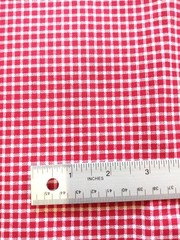 3 yards fabric ~ RED & WHITE GINGHAM ~ small check, printed