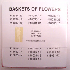 RARE 2008 MARY ENGELBREIT BASKETS FLOWERS FLORAL COTTON QUILT FABRIC CHARM PACK