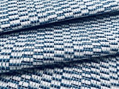 Kravet Performance Woven Textured Blue Stripe Upholstery Fabric 2 yds 35934.15