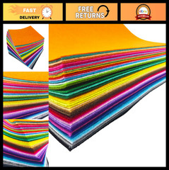 48PCS Assorted Color Felt Fabric Sheets 12″x12″ (30x30cm) for DIY Craft & Sewing