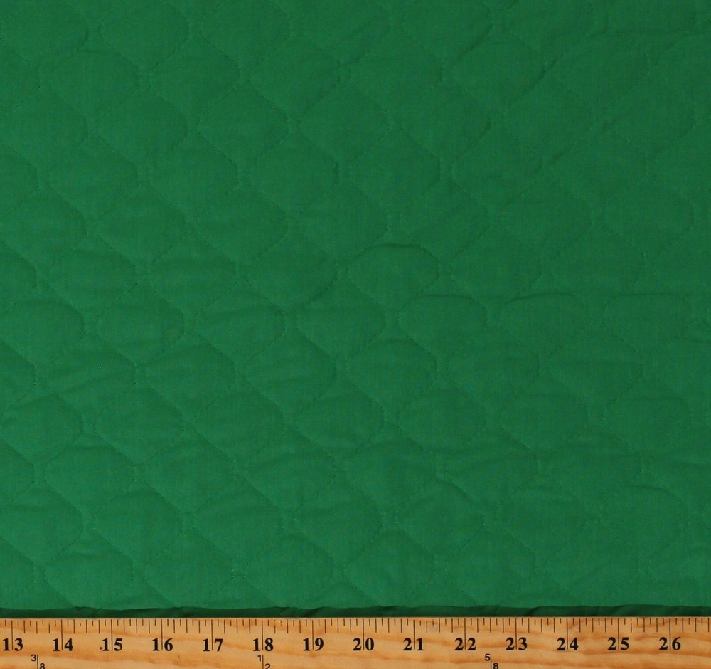 Single-Face Quilted Green 43″ Wide Poly Cotton Blend Fabric by the Yard D270.18