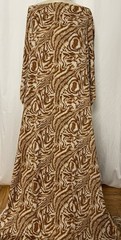 100% Silk Challis Tiger Eye Golden Brown Print Fabric 4Yards 14″Long 40″ Wide