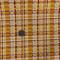 OOP “Fresh Aire” By BJ Lantz For Studio E Fabrics Orange Yellow White Plaid BTY