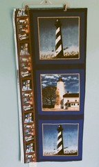 CRANSTON VIP USPS MULTICOLOR LIGHTHOUSE LARGE QUILT PILLOW COTTON FABRIC PANEL