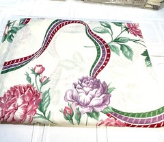 Floral Ribbon 90’s Cannon MontiCello Fabric NOS (3) 45″x108″ Total 11.25 Yards