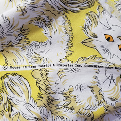 House ‘n Home Fabrics Cat Mouse Sewing Vintage 5yds 14″x 45 ” Crafts Home Decor