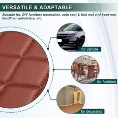 63″ W Quilted Vinyl Faux Leather Foam Backed Car Headliner Upholstery By Yard