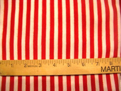 Fabric 1 way Stretch Knit Red & White Stripes 1/2 yard x 22 inches