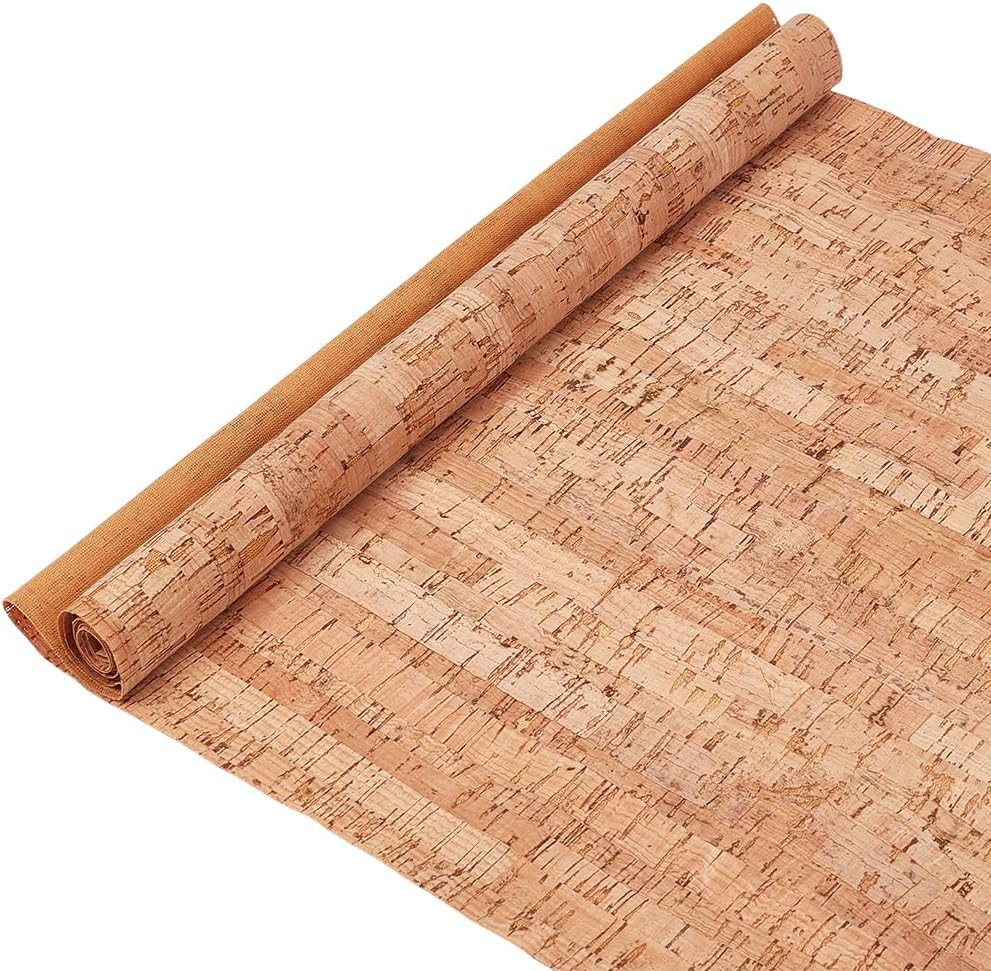 1.51 Yards 12.99 Inch Burlywood Color Synthetic Cork Leather Fabrics by the Yard