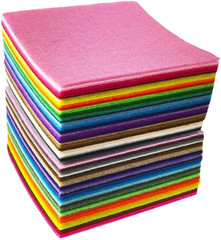 High-Quality 1mm Thick Craft Felt Sheets – 88 Assorted Colors for Creative Use