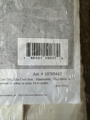 Roc-lon Muslin by the Bolt 10 Yards 59/60″ Width 100% Cotton Unbleached New
