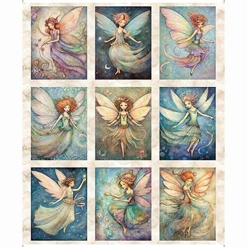 Enchanted By Quilting Treasures – Multi Fairy Picture Patches Panel #30759-X