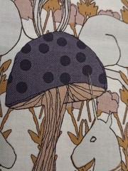 Unicorn Mushroom Toadstools Fairytale Magical Night RJR Fabric 18″ x 22″ x 2 Pcs