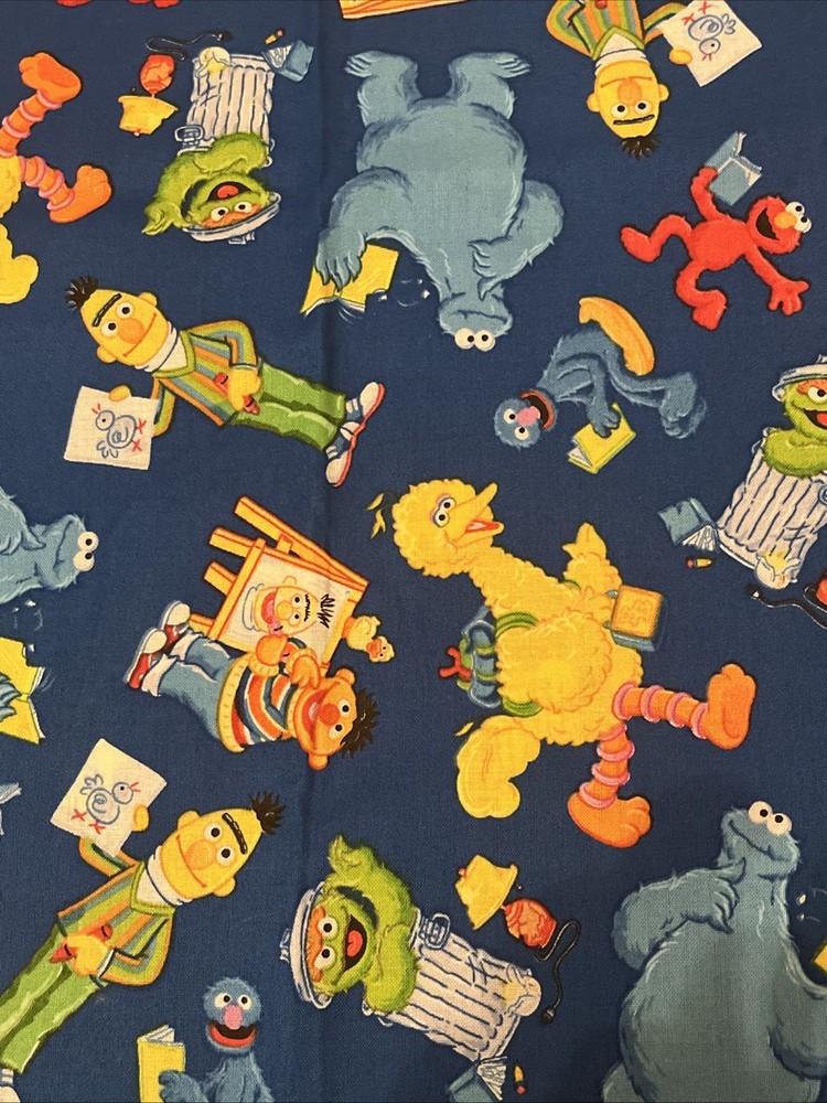 19 x 42 Sesame Street COTTON Sewing Fabric by Cranston