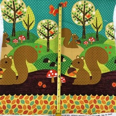 Michael Miller Fabric Forest Animals Fabric Nuts for Dinner Panel 19″ x 44″