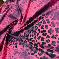 Spandex Fabric 4-Way Stretch Animal Print Snake Pink By The Yard for Swimwear