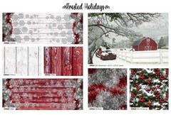 Hoffman – Frosted Holidays – Packed Holly – Christmas, Fabric by the Yard