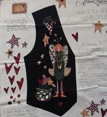 Vintage Alma Lynn Folk Art Angel Cotton vest panel-one size