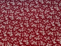 Fabric Simple White Flower Red 44″ X 60” 854