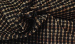 ROBERT ALLEN BUFFALO CHECK STRIPE BLACK WOOL BLEND FABRIC BY THE YARD 57″W