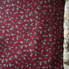 Lot Fabric 4 Designs Cotton Quilted Christmas Holly Snowflakes Patriotic 9+ yds