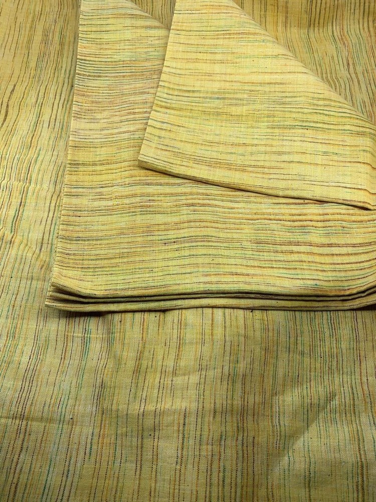 Muslin Febric 100℅Cotton Unbleach 5 Metre Febric Saffron Yellow thread Count 200