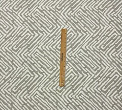 ROBERT ALLEN RANDILI VIEW TWINE BEIGE GEOMETRIC CRYPTON HOME FABRIC BY YARD 54″W