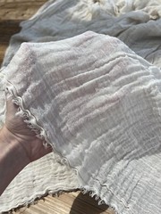 Cotton Gauze Organic Crinkle Cheesecloth Fabric By 2 Yards Undyed / 70 inches