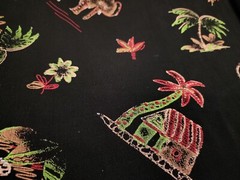 Safari Animals Rayon Acetate Rayon Jersey Knit Fabric Lion By the Yard