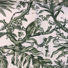 2 Fabric Samples Monkey Brown Green JHelisa 26″ Square 100% Acrylic